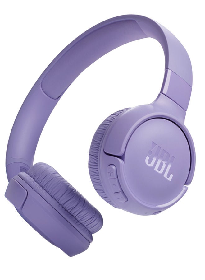 JBL Tune 520Bt Wireless On-Ear Headphones, Pure Bass Sound, 57H Battery With Speed Charge, Hands-Free Call + Voice Aware, Multi-Point Connection, Lightweight And Foldable Purple - Image 1