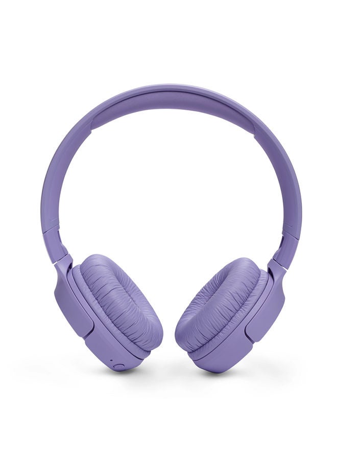 JBL Tune 520Bt Wireless On-Ear Headphones, Pure Bass Sound, 57H Battery With Speed Charge, Hands-Free Call + Voice Aware, Multi-Point Connection, Lightweight And Foldable Purple - Image 2