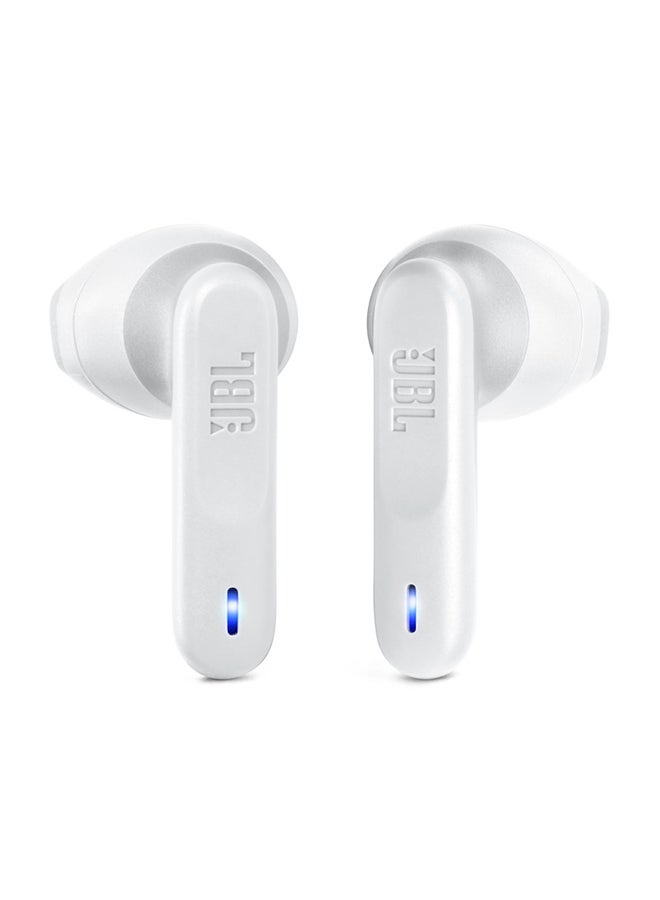 جي بي إل سماعات أذن Wave Flex True اللاسلكية، صوت أساسي عميق، ملاءمة مريحة، بطارية 32 ساعة، بيئة ذكية + Talkthru، مكالمات بدون استخدام اليدين، تنبيه صوتي، مقاومة للماء والغبار باللون الأبيض - Image 3