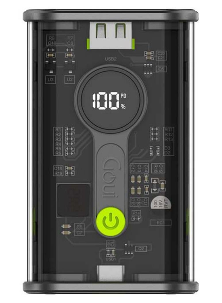 جوي نانو بطارية متنقلة شفافة 10,000 ملي أمبير – شحن محمول سريع مع دعم شحن أجهزة متعددة، Qualcomm Quick Charge 3.0، Power Delivery، وشاشة رقمية - Image 1