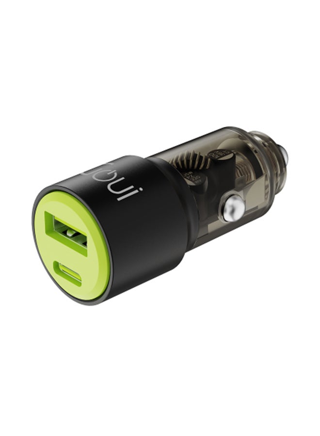 Goui Gear 65W Dual USB Car Charger – Fast Charging Adapter with USB-C PD 65W & USB-A QC 18W – Compatible with Smartphones, Tablets & More – Charge 2 Devices Simultaneously Green/Black - Image 3