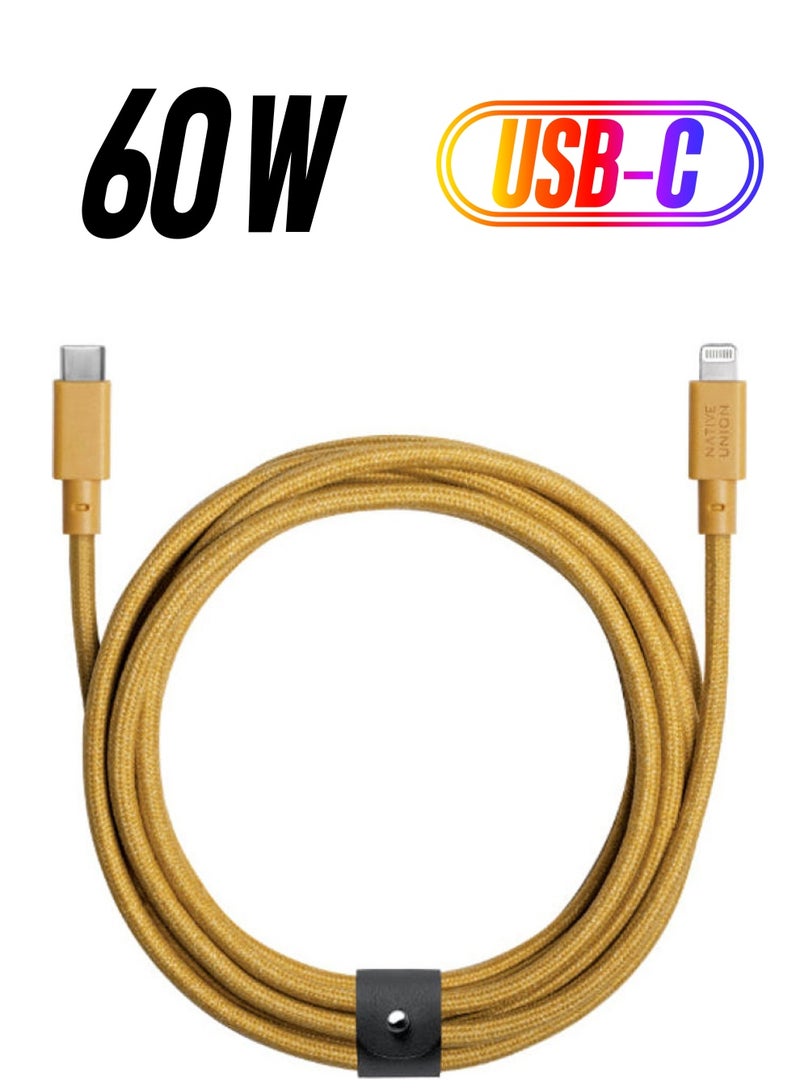 Native Union Belt 3M Cable - USB C To Lightning Kraft - Image 1
