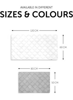 hauck Bed Me, Mattress Protector Sheet 80 X 50 Cm, With Elastic Corners, Soft Fitted Sheet For Travel Cot Mattress Grey  - Image 5