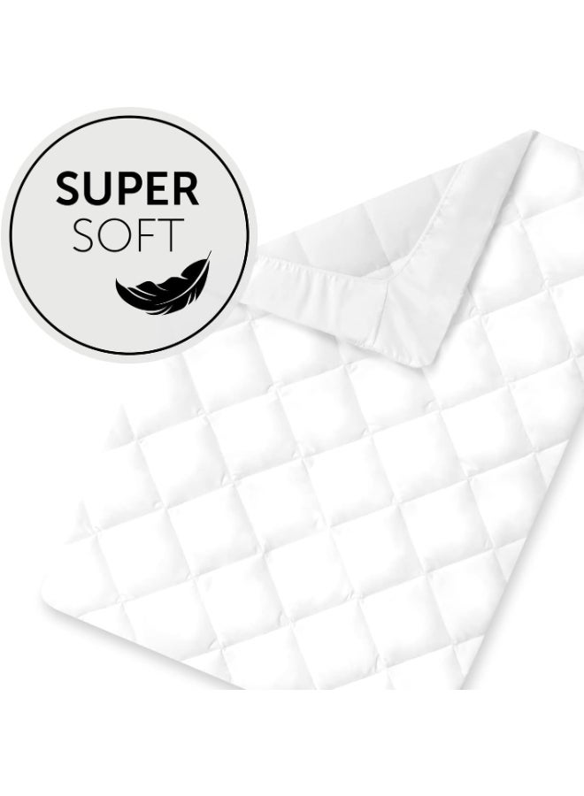 hauck - Fitted Sheet 80 X 50 Cm Bed Me, Baby Cot Fitted Sheet, Breathable, Temperature Regulating, Soft Quilted - White - Image 1