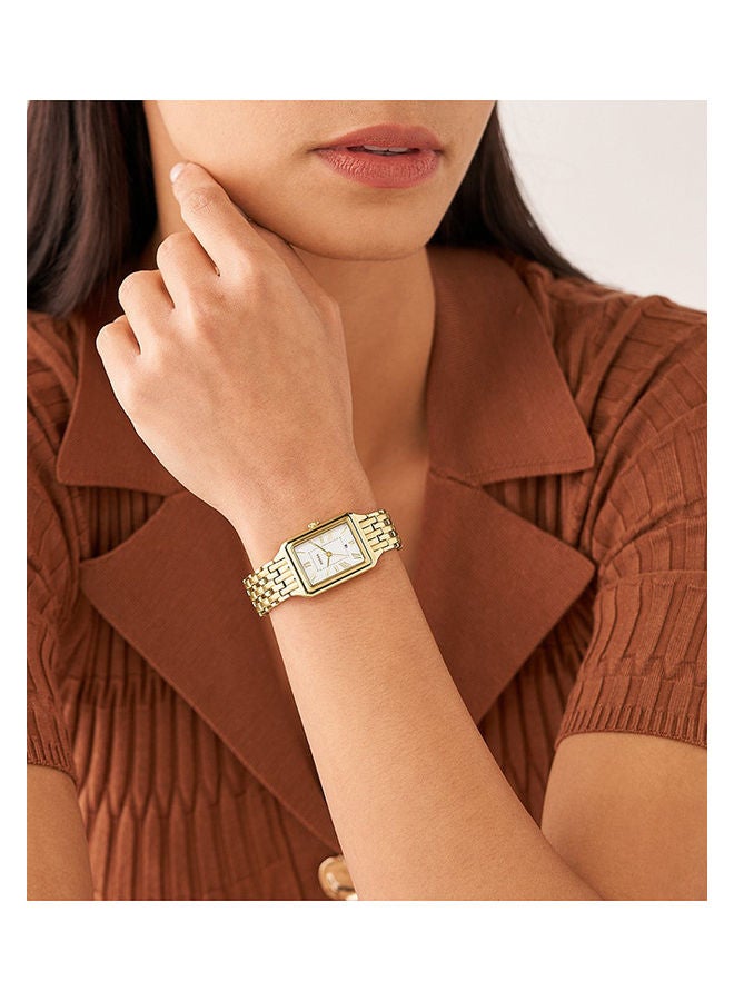 فوسيل ساعة يد مستطيلة الشكل أنالوج من الفولاذ المقاوم للصدأ ES5220 - 23 مم - Image 5