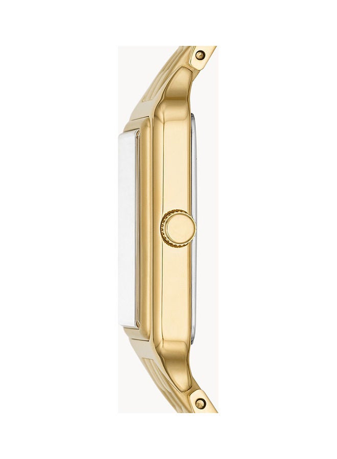 فوسيل ساعة يد مستطيلة الشكل أنالوج من الفولاذ المقاوم للصدأ ES5220 - 23 مم - Image 3