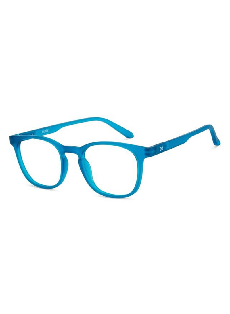 Lenskart Blu Hustlr | Peyush Bansal Glasses For Eye Protection From Digital Screens | Computer Glasses With Blue Cut And UV Protection | Lightweight Specs Zero Power | Medium | Turquoise Blue  - Image 1