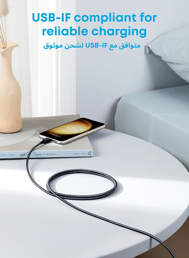 كابل 310 USB C إلى USB C، 3 أقدام، عبوتان، كابل شاحن USB C شحن سريع لأجهزة Samsung Galaxy S22، iPad Pro 2021، iPad Mini 6، iPad Air 4، MacBook Pro 2020، Switch