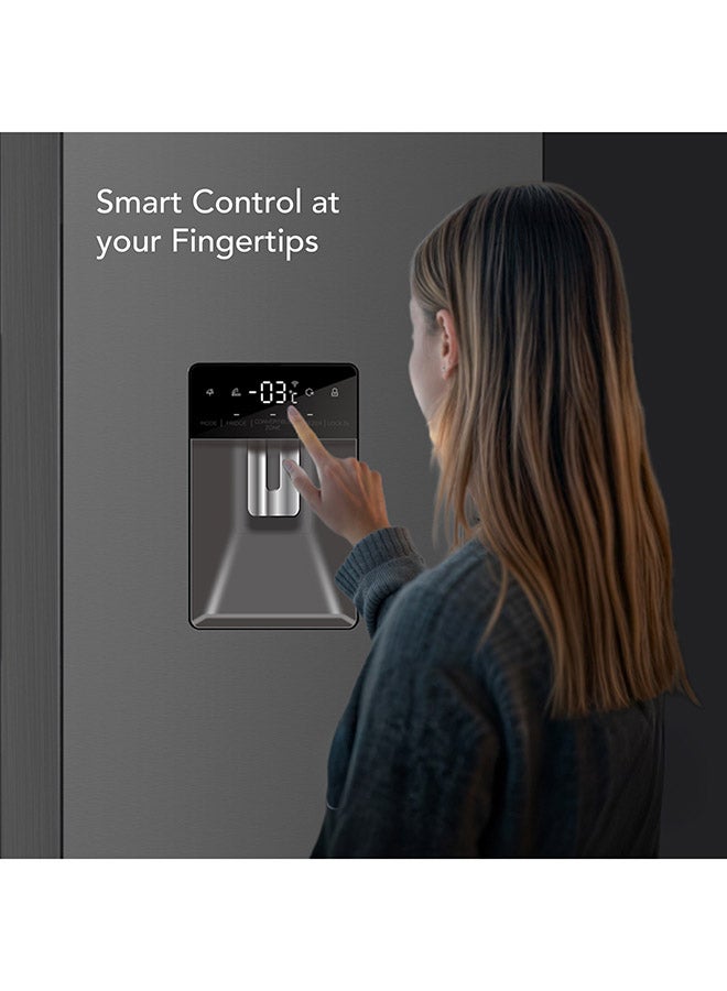 SUPER GENERAL 880L Gross and 592L Net Capacity Side-By-Side Refrigerator-Freezer, No-Frost, Dual Inverter, Digital Display, Water Dispenser, Holiday Function, SGR885SBSAN/ SGR880SBSE Inox - Image 5