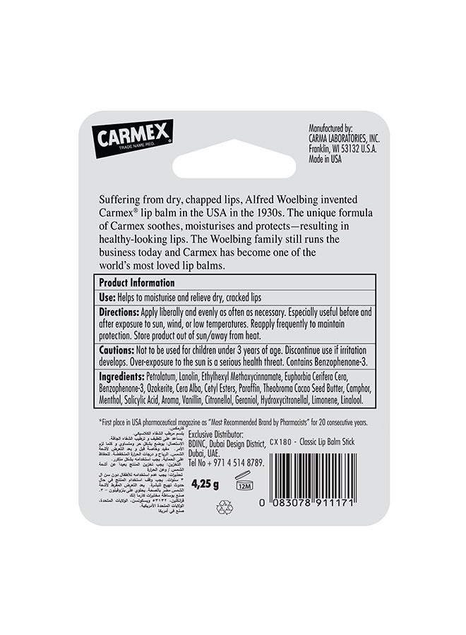 CARMEX - Original Lip Balm Click Stick SPF15 4.25grams - Image 1