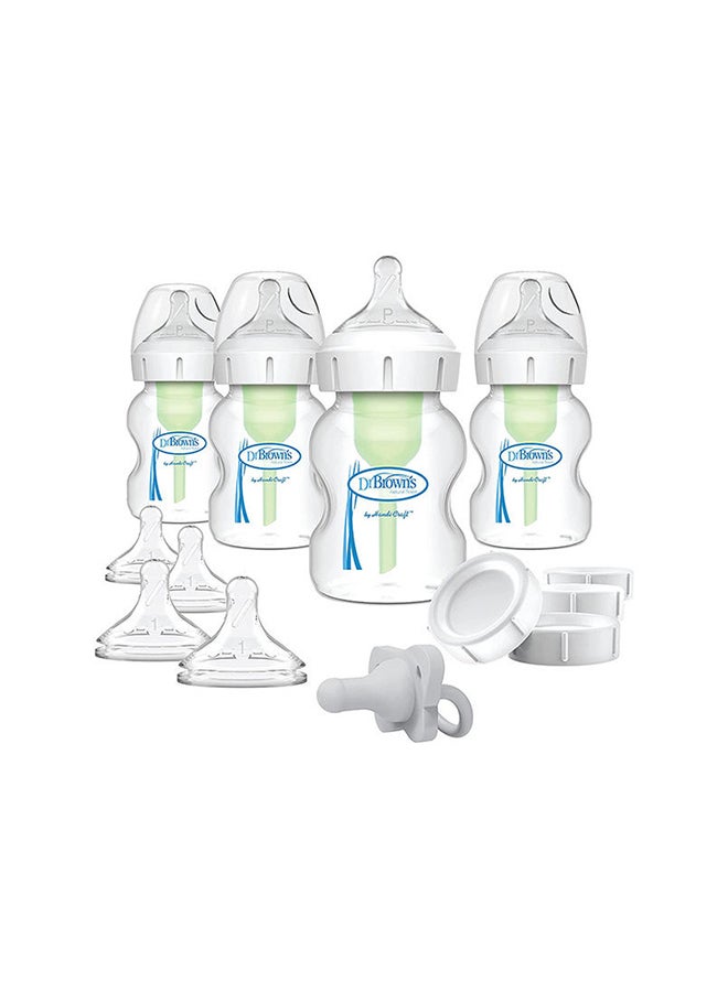 Dr. Brown’s Natural Flow Anti-Colic Wide-Neck Breast To Bottle Pump And Store Feeding Set With Slow Flow Nipples, Baby Travel Caps And One-Piece Pacifier - Image 1