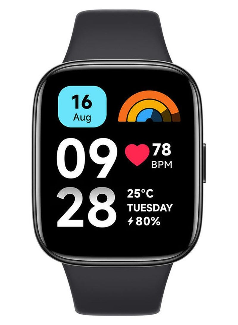 شاومي ساعة ريدمي ووتش 3 أكتيف – شاشة LCD مقاس 1.83 بوصة، مقاومة للماء حتى 5ATM، بطارية تدوم 12 يومًا – أسود (BHR7266GL) - Image 1