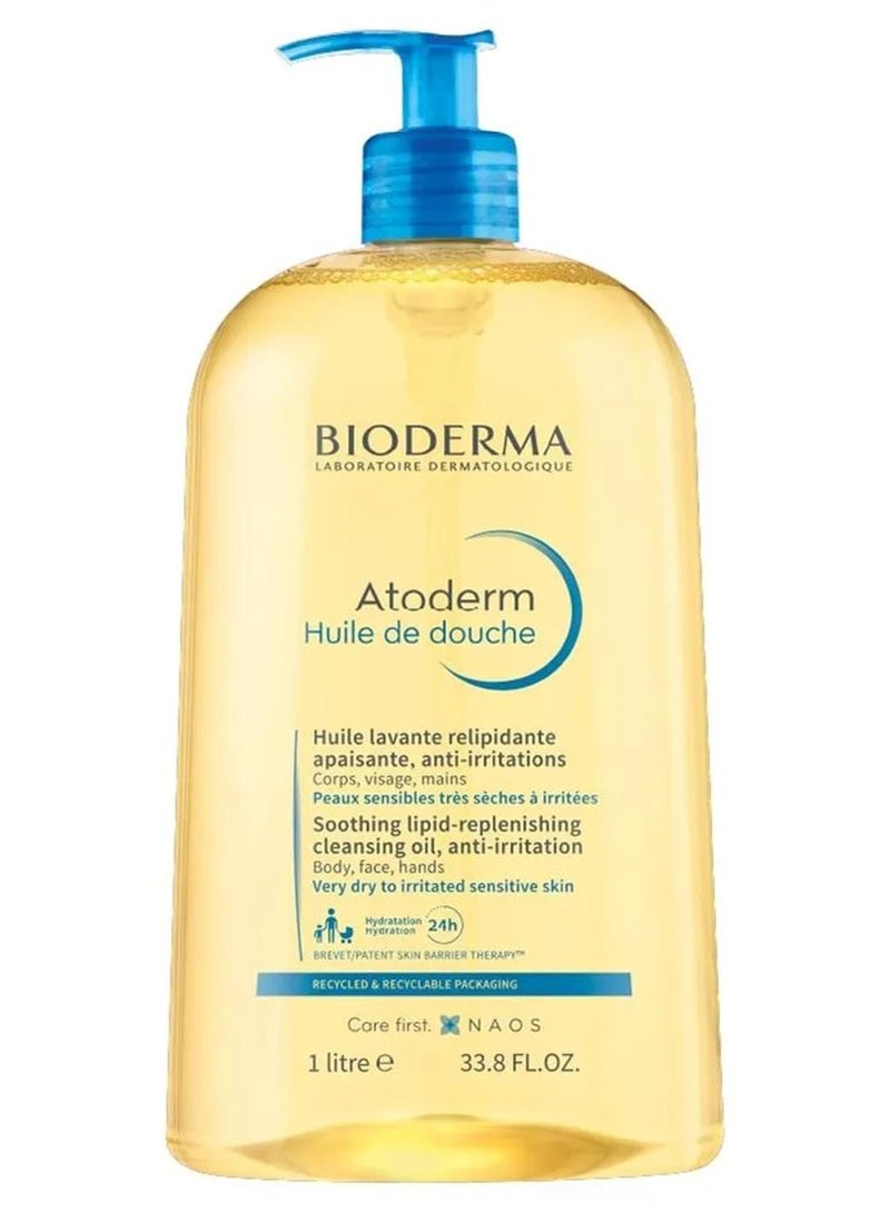Bioderma Atoderm Huile De Douche Replenishing And Cleansing Oil 1Liters - Image 1