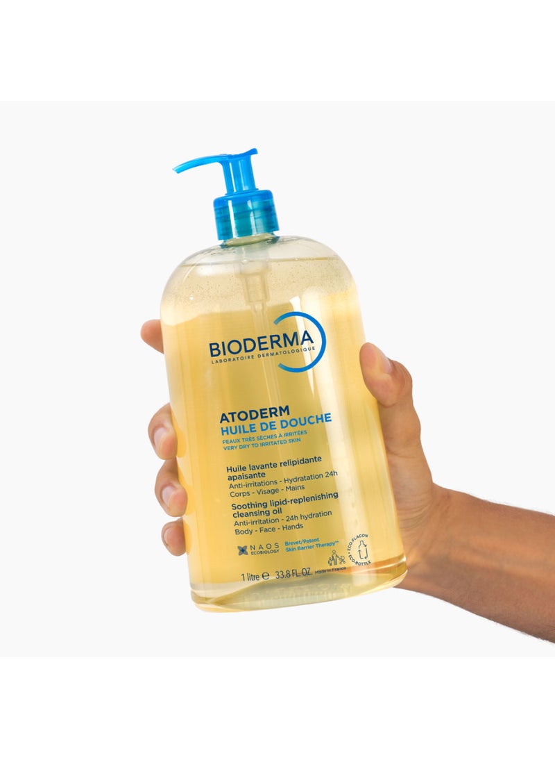 Bioderma Atoderm Huile De Douche Replenishing And Cleansing Oil 1Liters - Image 3