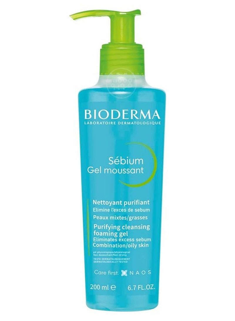 Bioderma Sebium Gel moussant Purifying Cleansing Foaming Gel -  200ml 200ml - Image 1