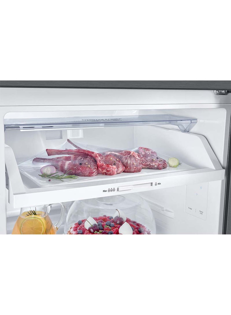 Samsung - 345L Net Capacity Top Mount Double Door Freezer Refrigerator With Space Max Technology RT45CG5404S9 Silver - Image 1