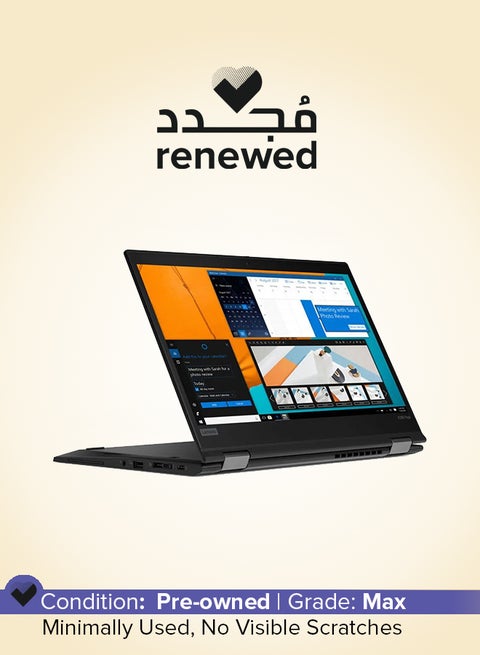 Renewed - ThinkPad X390 Yoga Laptop With 13.3-Inch FHD Touch Display,Core i5/8th Generation/8GB RAM/256GB SSD/Intel HD Graphics English Black