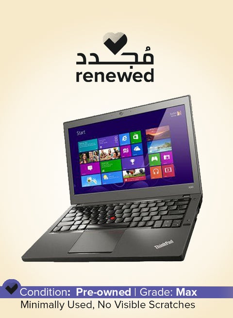 Renewed - ThinkPad X260 Laptop With 12.5-Inch HD Display,Core i5/6th Generation/8GB RAM/256GB SSD/Intel HD Graphics English Black