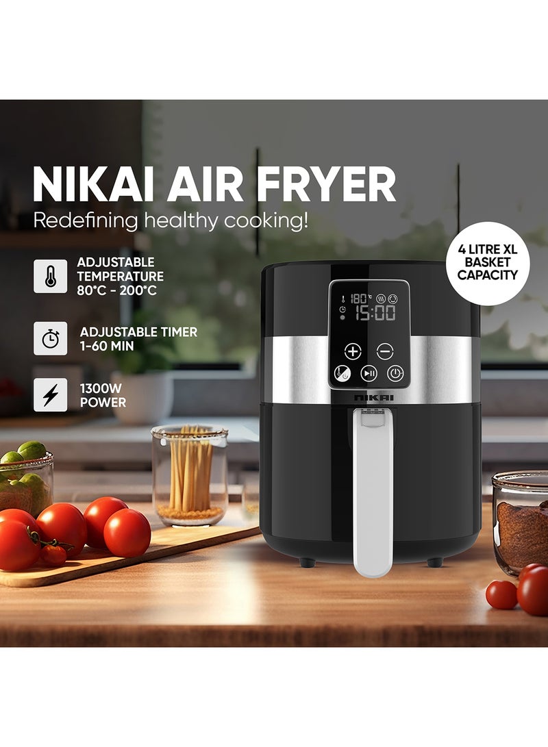 4L Digital XL Air Fryer 1300W Power, Touch Panel, LED Display, XL Size Non-Stick Basket, 1-60-Min Timer, Temp Control, Effortless Cleaning, No-Oil Healthy Frying Grilling Roasting & Baking, 2 Year Warranty 1300 W NAF388D2 Black - pnsku/N53414453A/45/_/1714113688/4cdc7581-6d7c-4924-9e39-93f854c50148