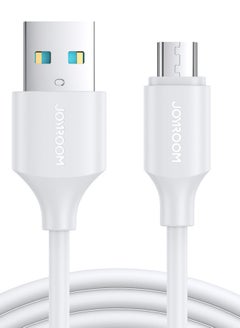 Joyroom كابل USB-A إلى Micro USB 480 ميجا بايت/ثانية 2.4 أمبير 1 متر أبيض S-UM018A9