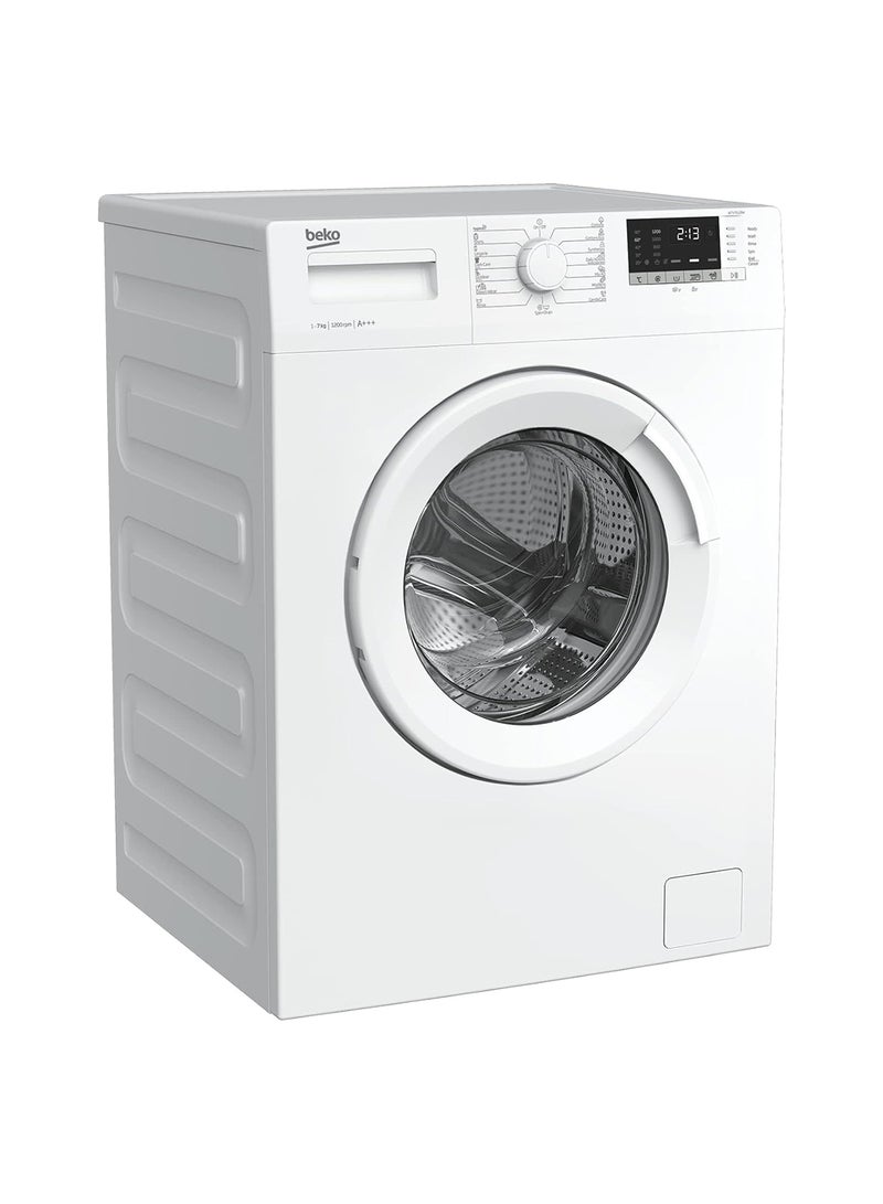 Beko - 7 kg Front Load Washing Machine, 1200 RPM, 15 Programmes, Low Noise, Quick wash 14/28 Minutes, 10 Years Warranty on ProSmart Inverter Motor 7 kg 2300 W WTV7612BW White - Image 1