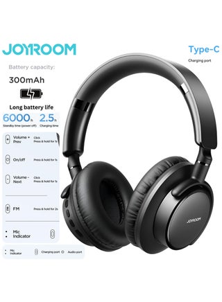 Wireless On Ear Headphones, Pure Bass Sound, Speed Charge, Fast USB Type-C, Multi-Point Connection, Voice Assistant With Noise Cancelling Microphone Black - pnsku/N53414888A/45/_/1739262230/1e0a13b5-f454-4bb8-92a7-4e15ed2757c0
