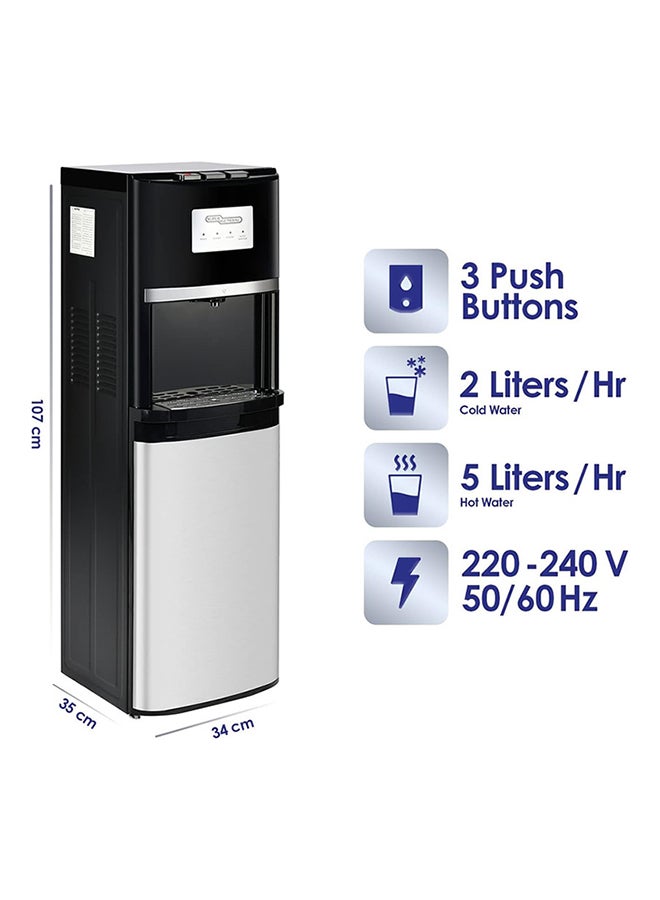 SUPER GENERAL - 3 Tap Bottom Loading Water Dispenser SGL2020BM Black - Image 1
