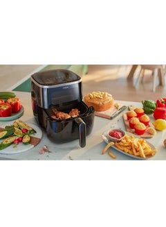 Airfryer XL - 50Hz, 1KGs, See-through Window, Rapid Air Technology, Connected with HomeID APP, 5.6 L 1700 W HD9257/80 Black - pnsku/N53415245A/45/_/1731336260/b29db35b-2778-4d73-b77c-cd0ee2a63ba2