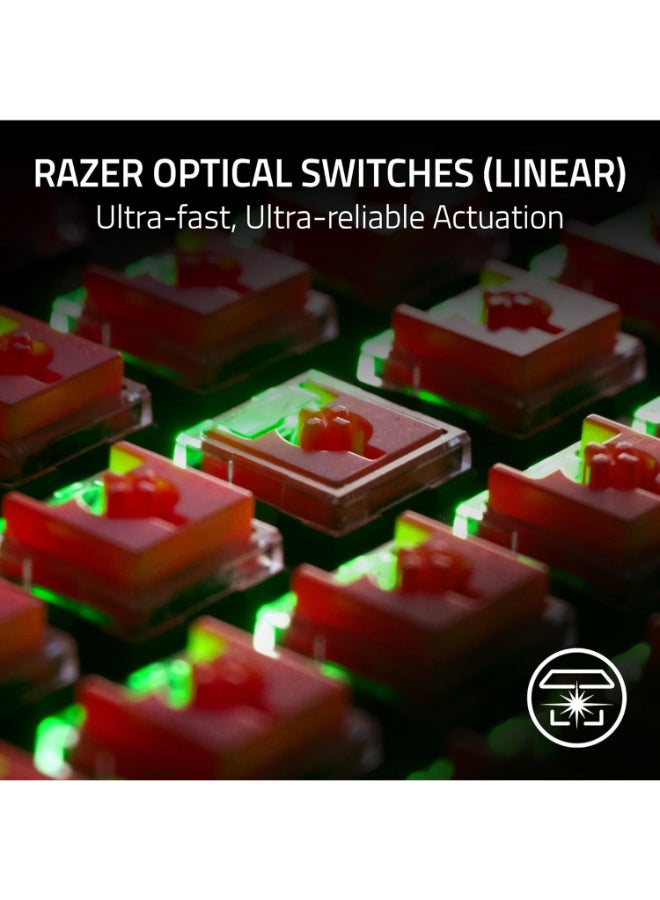 RAZER - Razer DeathStalker V2 Pro TKL Wireless Gaming Keyboard, Low-Profile Optical Switches, Linear Red, HyperSpeed Wireless, 50H Battery, Ultra-Durable Coated Keycaps, Chroma RGB - Black - Image 1