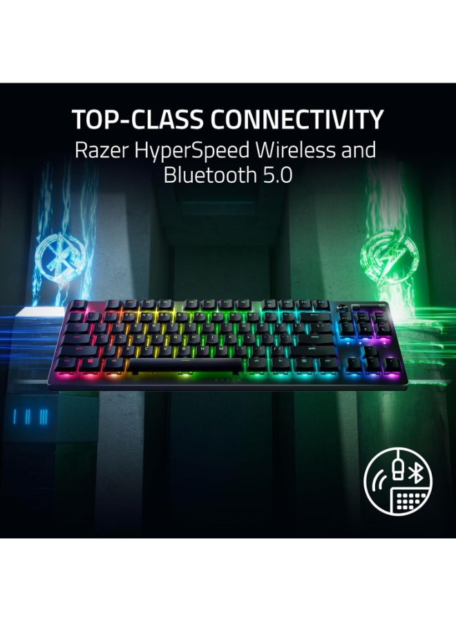 RAZER - Razer DeathStalker V2 Pro TKL Wireless Gaming Keyboard, Low-Profile Optical Switches, Linear Red, HyperSpeed Wireless, 50H Battery, Ultra-Durable Coated Keycaps, Chroma RGB - Black - Image 1