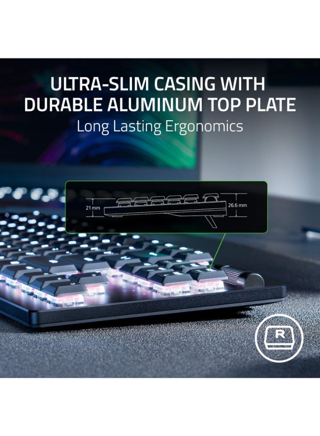 RAZER - Razer DeathStalker V2 Pro TKL Wireless Gaming Keyboard, Low-Profile Optical Switches, Linear Red, HyperSpeed Wireless, 50H Battery, Ultra-Durable Coated Keycaps, Chroma RGB - Black - Image 1