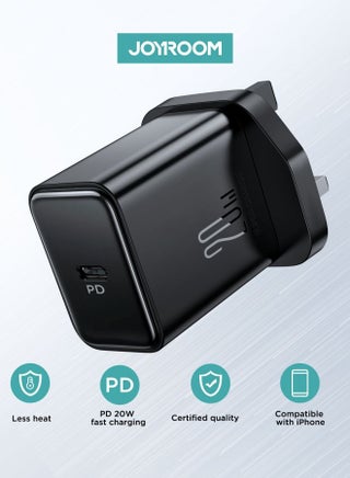 Flash Series PD 20W Single Port Fast Charger with QC 3.0 support. Wall charger plug travel adapter PD 20W fast charging power charger, compatible with Samsung AFC, Huawei SCP and other lower versions of iPhone - Etc Black - pnsku/N53415550A/45/_/1700555737/4634f6e6-323b-4a69-8437-ff43f4489af7
