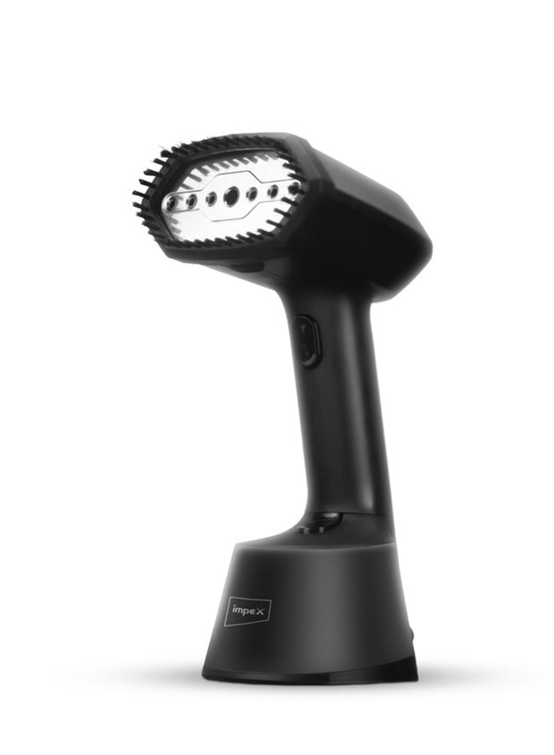 Impex Handheld Garment Steamer | Portable Steam Iron for Clothes | Clothes Steamer with Powerful Burst Steam | 20-Seconds Fast Heat-Up Wrinkle Remover | Stainless Steel Soleplate | Detachable Brush | Overheat Protection | 1640 Watts | GSM6015 360 ml 1640 W GSM6015 Black - Image 2