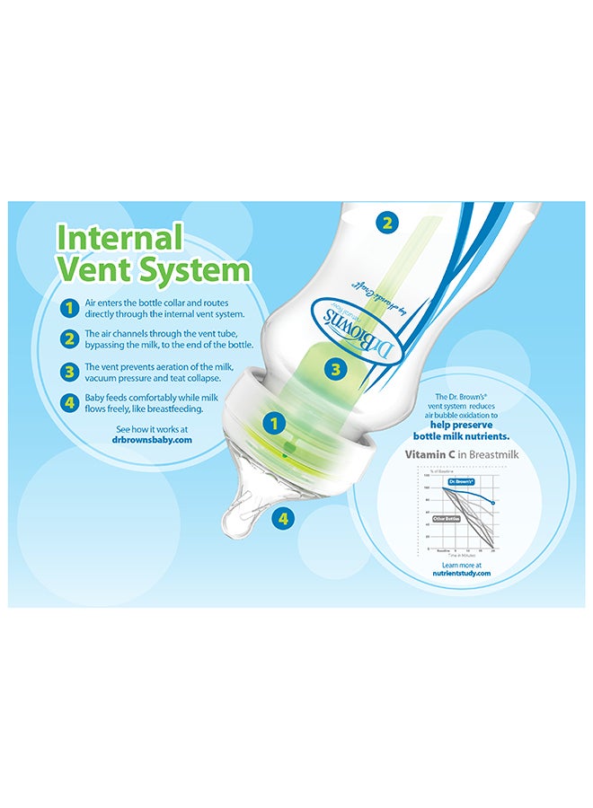 Dr. Brown’s - 9 Oz/270 Ml Glass W-N Anti-Colic Options+ Bottle, 1-Pack - Image 1
