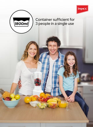 مطحنة خلاط قوية 2 في 1 سعة 1.8 لتر وقوة 650.0 وات BL 3509 أبيض 1.8 L 650 W BL 3509 - view 3