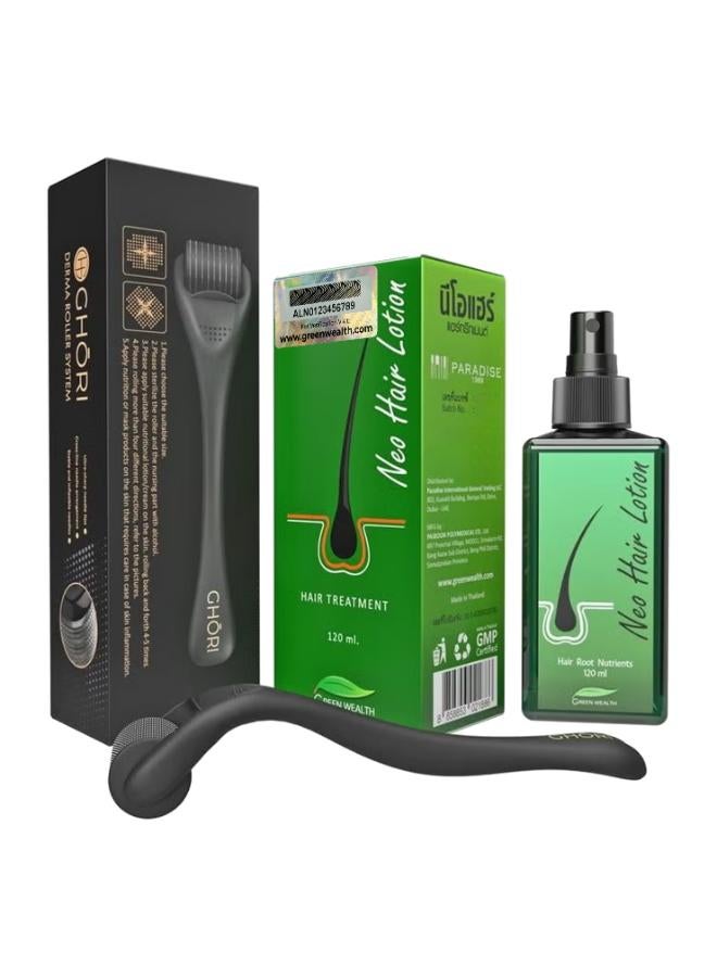 جرين ويلث "نيو هير لوشن 120ملليلتر مع ديرما رولر (0.5 مم إبر دقيقة) " 120ملليلتر - Image 1