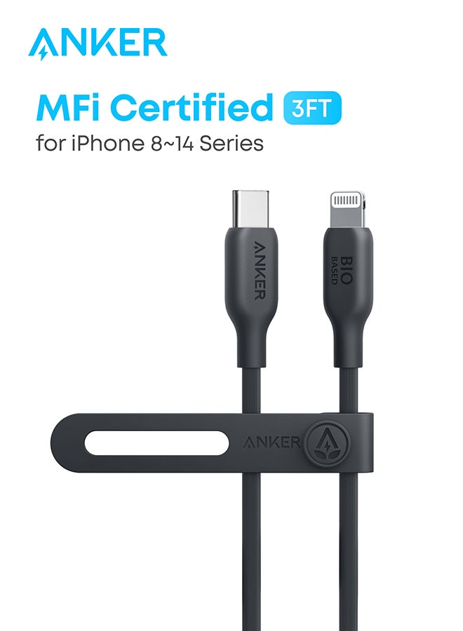 Anker USB-C to Lightning Cable, 541 Cable (Phantom , 3ft), MFi Certified, Bio-Based Fast Charging Cable for iPhone 14/14 Plus/14 Pro/14 Pro Max/13/12/11/X Series (Charger Not Included) Phantom  - Image 3