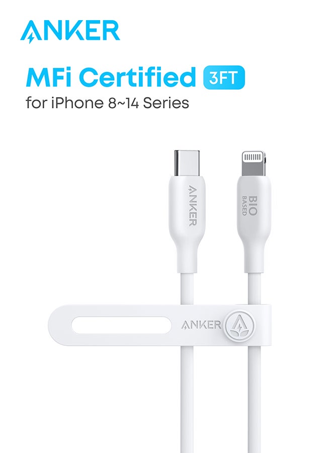 541 كابل USB-C إلى Lightning (3 أقدام قائم على أساس حيوي) B2C - UN White Iteration 1