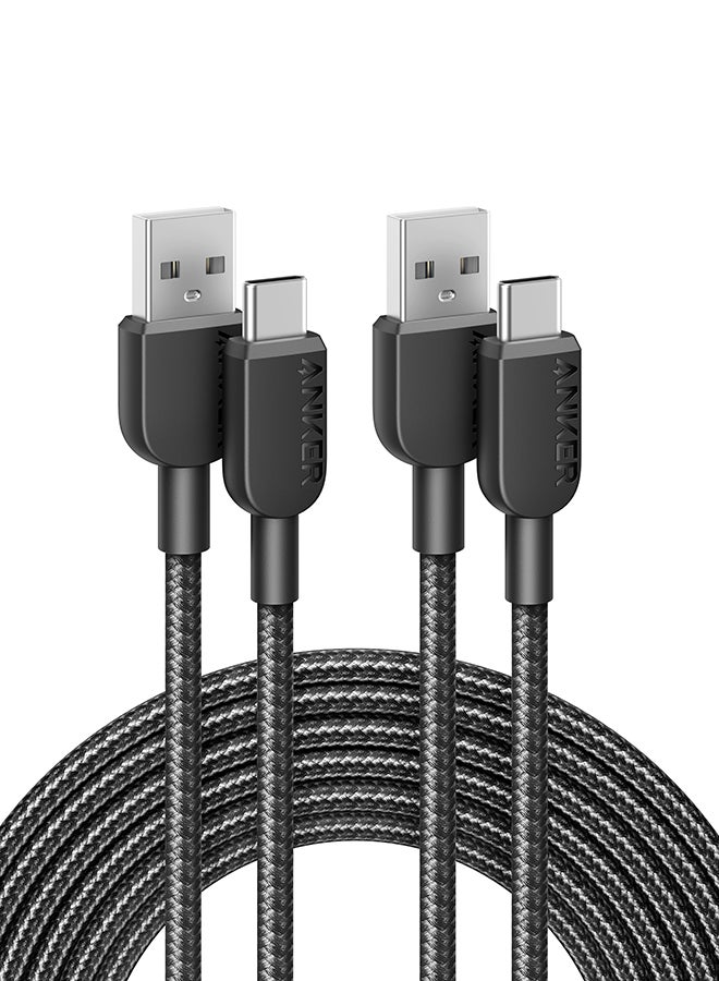 Anker USB C Cable [2 pack, 3ft] 310 USB A to USB C Charger Cable, USB A to Type C Charger Cable Fast Charging for iPhone 16/15 Series, MacBook Pro/Air, Samsung, Huawei, Xiaomi, Vivo, Oppo(USB 2.0) Phantom  - Image 1