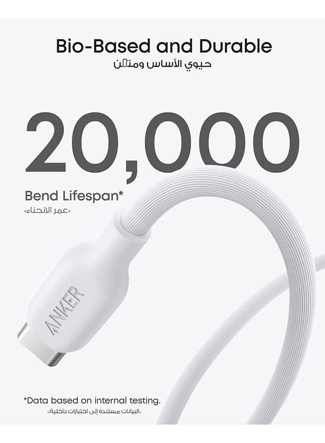 USB-C to Lightning Cable, 541 Cable (Snow , 6ft), MFi Certified, Bio-Based Fast Charging Cable for for iPhone 14/14 Plus/14 Pro/14 Pro Max/13/12/11/X Series (Charger Not Included) Aurora