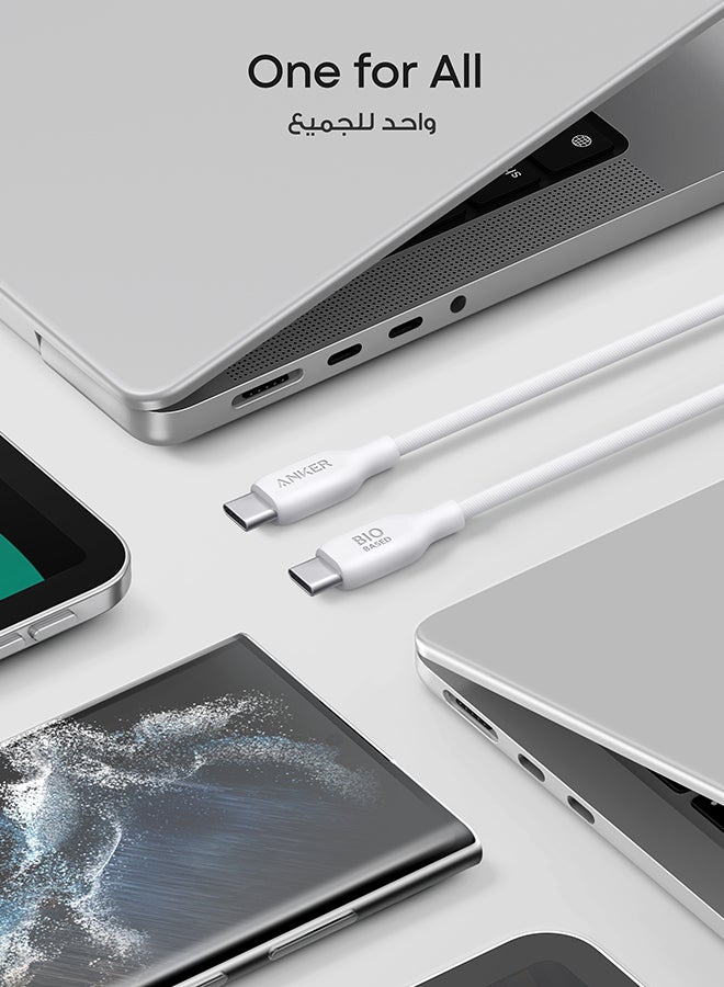 USB-C to Lightning Cable, 541 Cable (Snow , 6ft), MFi Certified, Bio-Based Fast Charging Cable for for iPhone 14/14 Plus/14 Pro/14 Pro Max/13/12/11/X Series (Charger Not Included) Aurora