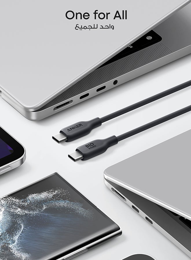 Anker USB C to USB C Cable (240W 3ft), USB 2.0 Bio-Based Charging Cable for iPhone 16/15 Series, MacBook Pro/Air, iPad, Samsung S25/S24, Huawei, Xiaomi, Redmi, Vivo, Oppo and More Phantom Black  - Image 5