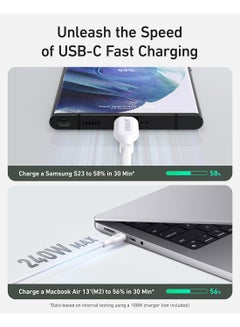 آنكر كابل 543 USB C إلى USB C (100 وات 3 أقدام)، كابل شحن صديق للبيئة USB 2.0 لأجهزة MacBook Pro 2020 وiPad Pro 2020 وiPad Air 4 وSamsung Galaxy S21 والمزيد  - Image 2