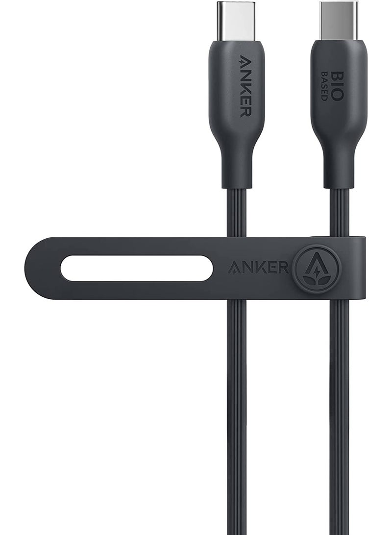 Anker 543 USB C to USB C Cable (240W 6ft), USB 2.0 Bio-Based Charging Cable for MacBook Pro, iPad Pro, iPad Air 4, Samsung Galaxy S25/S24/S23+/S23 Ultra/S22 Ultra Phantom  - Image 1