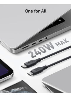 Anker USB C To USB C Cable (240W 6ft), USB 2.0 Bio-Based Charging Cable For iPhone 15/15Pro/15Plus/15ProMax,MacBook Pro 2020, iPad Pro 2020, iPad Air 4, Samsung Galaxy S23 Phantom Black Phantom  - Image 4