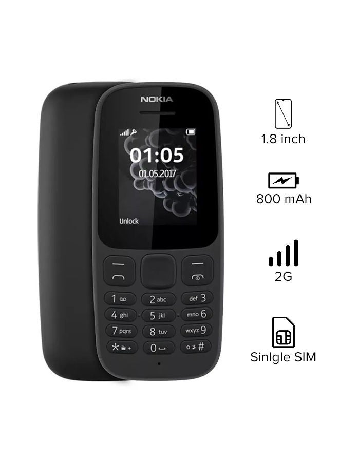 NOKIA 105 4Th Edition Talk From Sunrise To Sunset Black - Image 1