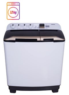 Toshiba Top Load Semi-Automatic Washing Machine -1 Year Manufacturer Warranty 12 kg VHH130WA White  - Image 1