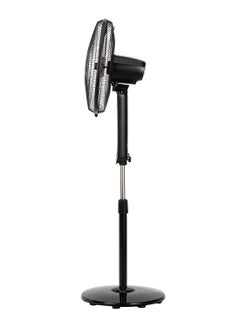 GEEPAS 16" Stand Fan With Remote Control, 5 Leafs AS Blades, 7.5 Hours Timer, Oscillation, 3 Speed Options, Powerful Copper Motor, Self Protection When Over Heated 60 W GF9489N Black  - Image 4