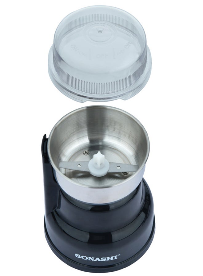 Multipurpose Coffee Grinder - 220ML Bowl Capacity | Spice Grinder with Stainless Steel Bowl - Suitable for Spices, Coffee Beans, Nuts, Dried Fruits, Etc | Detachable Design for Easy Cleaning 0.22 L 250 W SCG-4007 Black/Silver - pnsku/N53416233A/45/_/1702998333/cf5a9f0e-e6e7-449a-84d3-74cbe17910a6