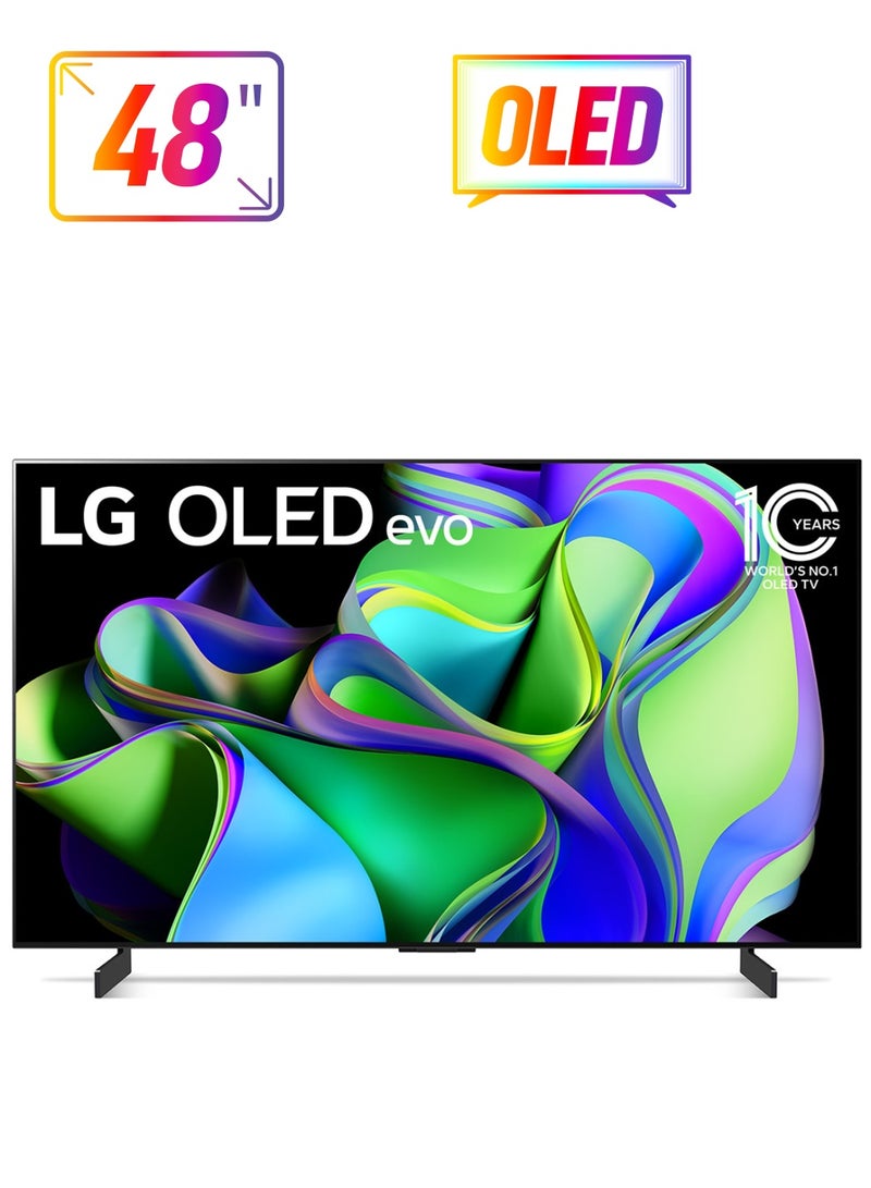 LG - OLED Evo C3 48 Inch 4K Smart TV 2023 OLED48C36LA Black OLED48C36LA Black - Image 1